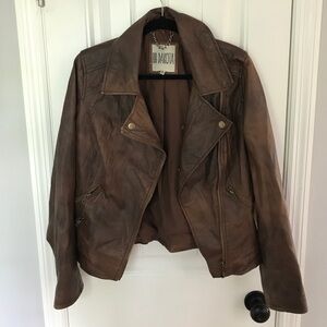 Bb Dakota brown leather jacket